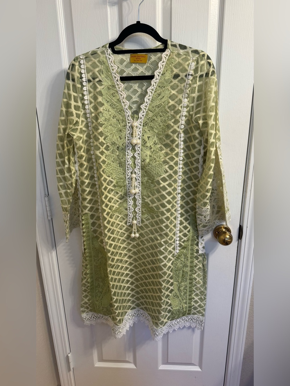 Sana Safinaz  Embroidered organza tunic